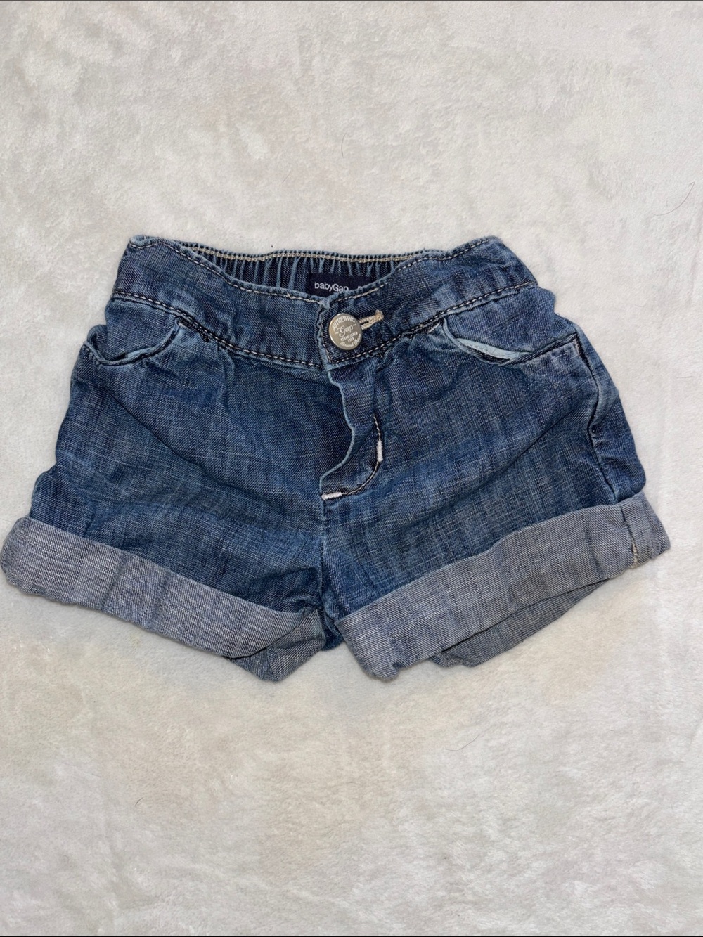GAP Dark Blue Rolled Cuff Denim Shorts